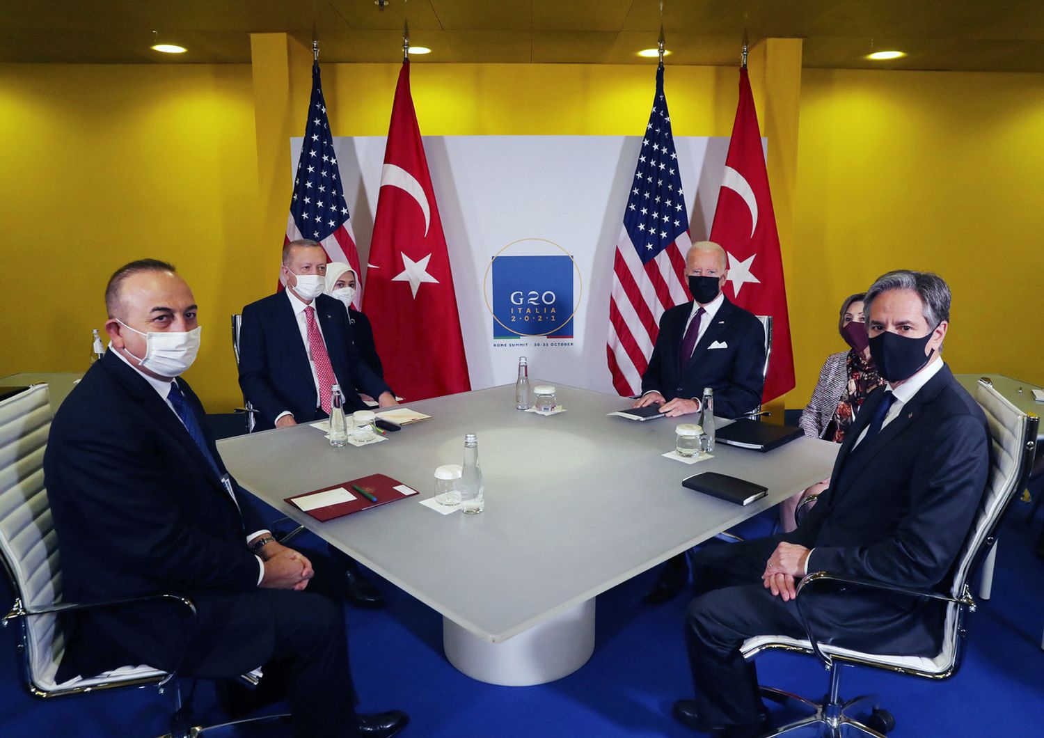 Presidente americano, Joe Biden, e l'omologo turco, Erdogan