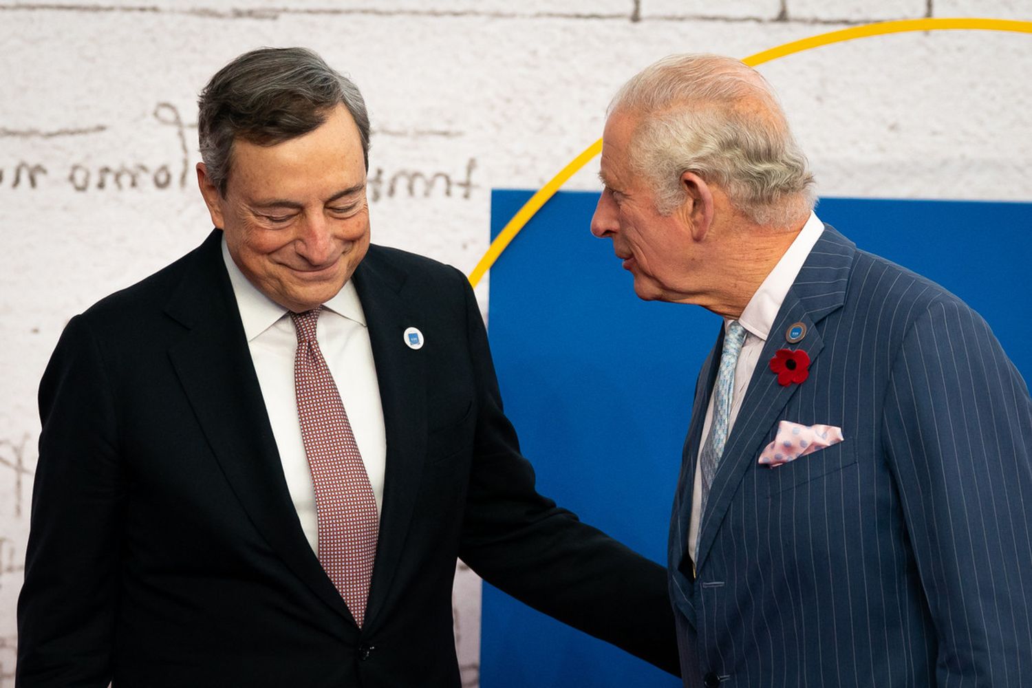 Mario Draghi con il Principe Carlo d'Inghilterra