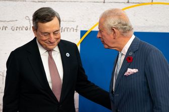 Mario Draghi con il Principe Carlo d'Inghilterra