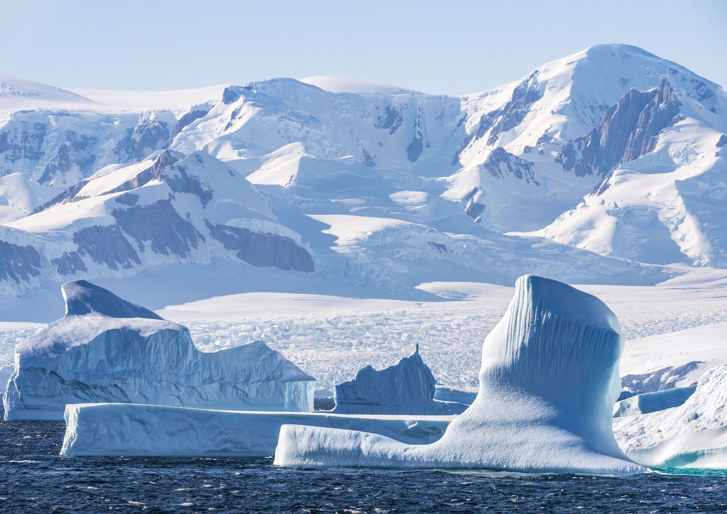 Un ghiacciaio dell'Antartide, immagine d'archivio