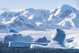 Un ghiacciaio dell'Antartide, immagine d'archivio