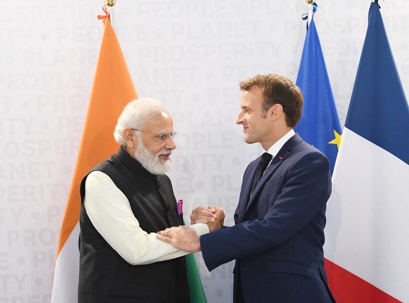 Narendra Modi ed Emmanuel Macron