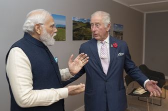 Il premier indiano&nbsp;Narendra Modi Con il Principe Carlo