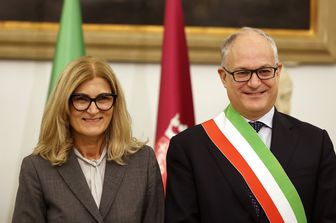 Il sindaco di Roma Roberto Gualtieri con la vicesindaco Silvia Scozzese