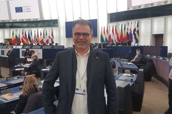 Antonio Giardina all'incontro dei cittadini al Parlamento europeo a Strasburgo