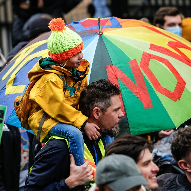Corteo per l'ambiente a Glasgow