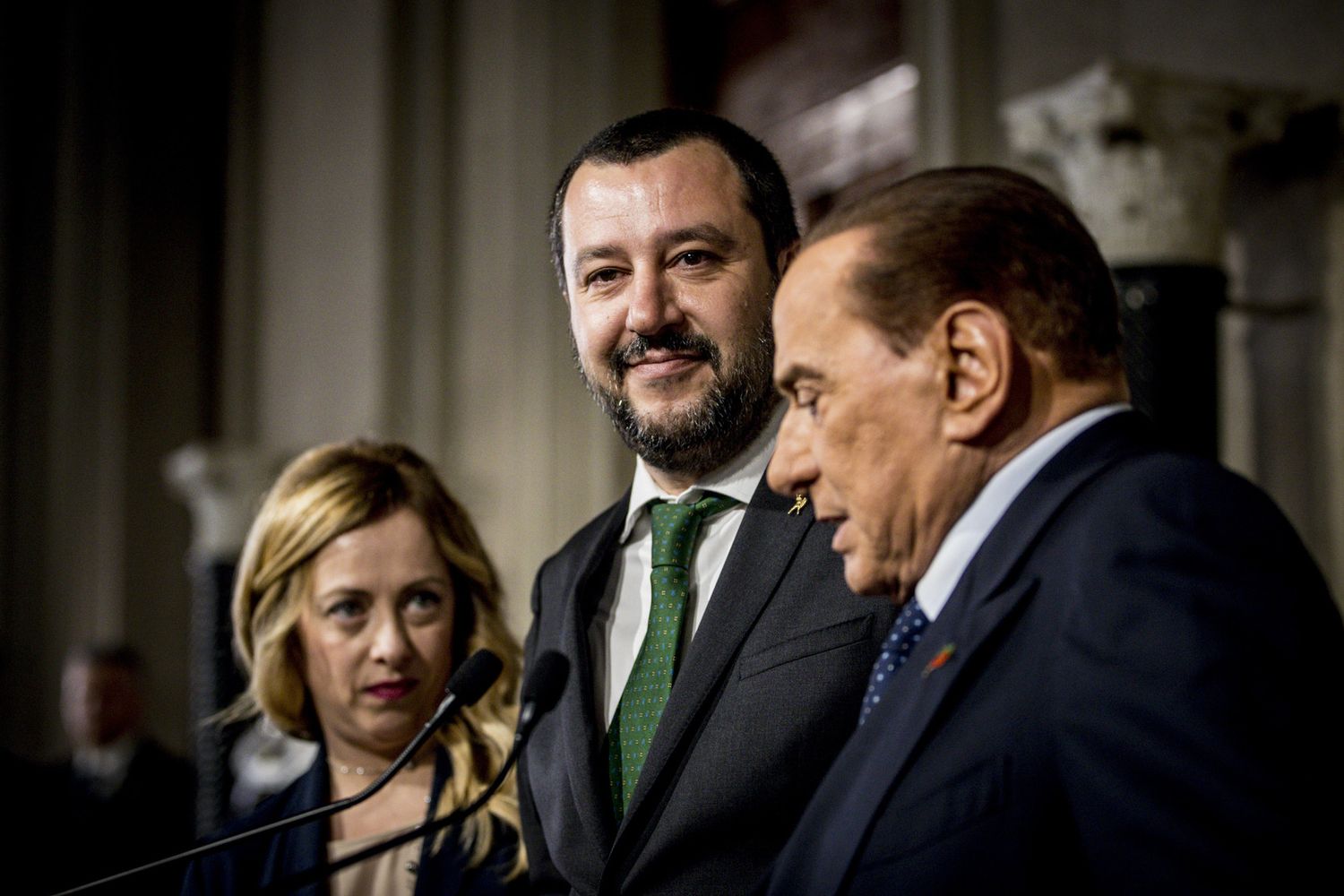 Giorgia Meloni, Matteo Salvini e Silvio Berlusconi&nbsp;