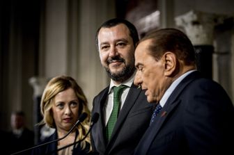 Giorgia Meloni, Matteo Salvini e Silvio Berlusconi&nbsp;