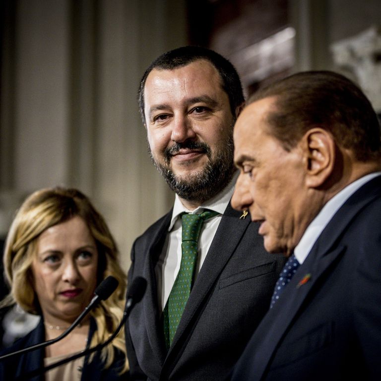 Giorgia Meloni, Matteo Salvini e Silvio Berlusconi&nbsp;