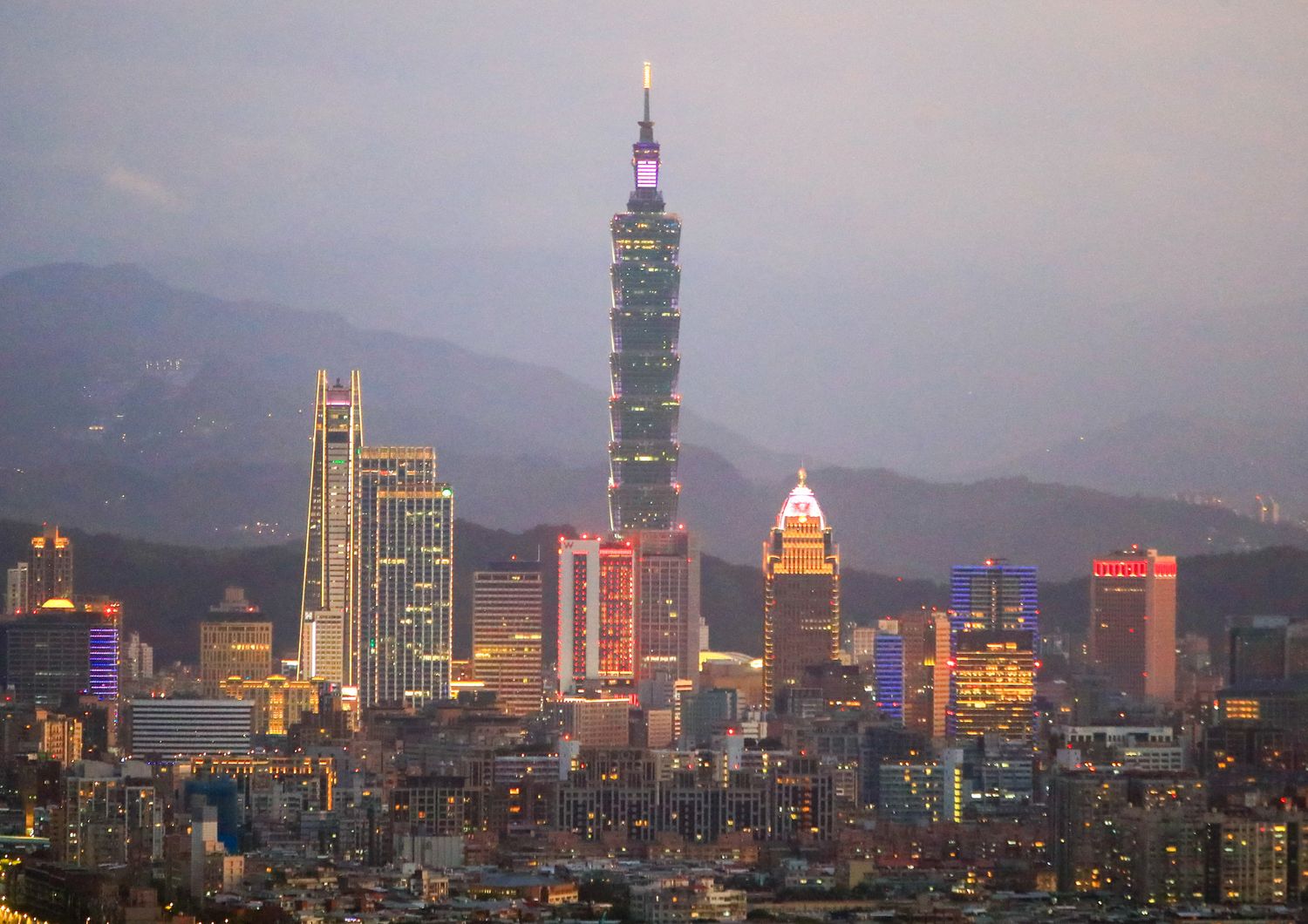 Veduta di Taipei a Taiwan