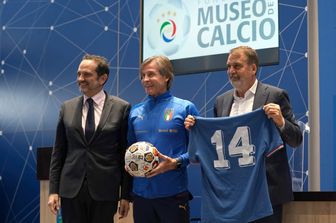 Matteo Marani con i campioni del Mondo 1982 Gabriele Oriali e Marco tardelli