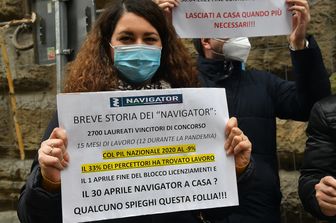 Una manifestazione dei Navigator nel febbraio 2021