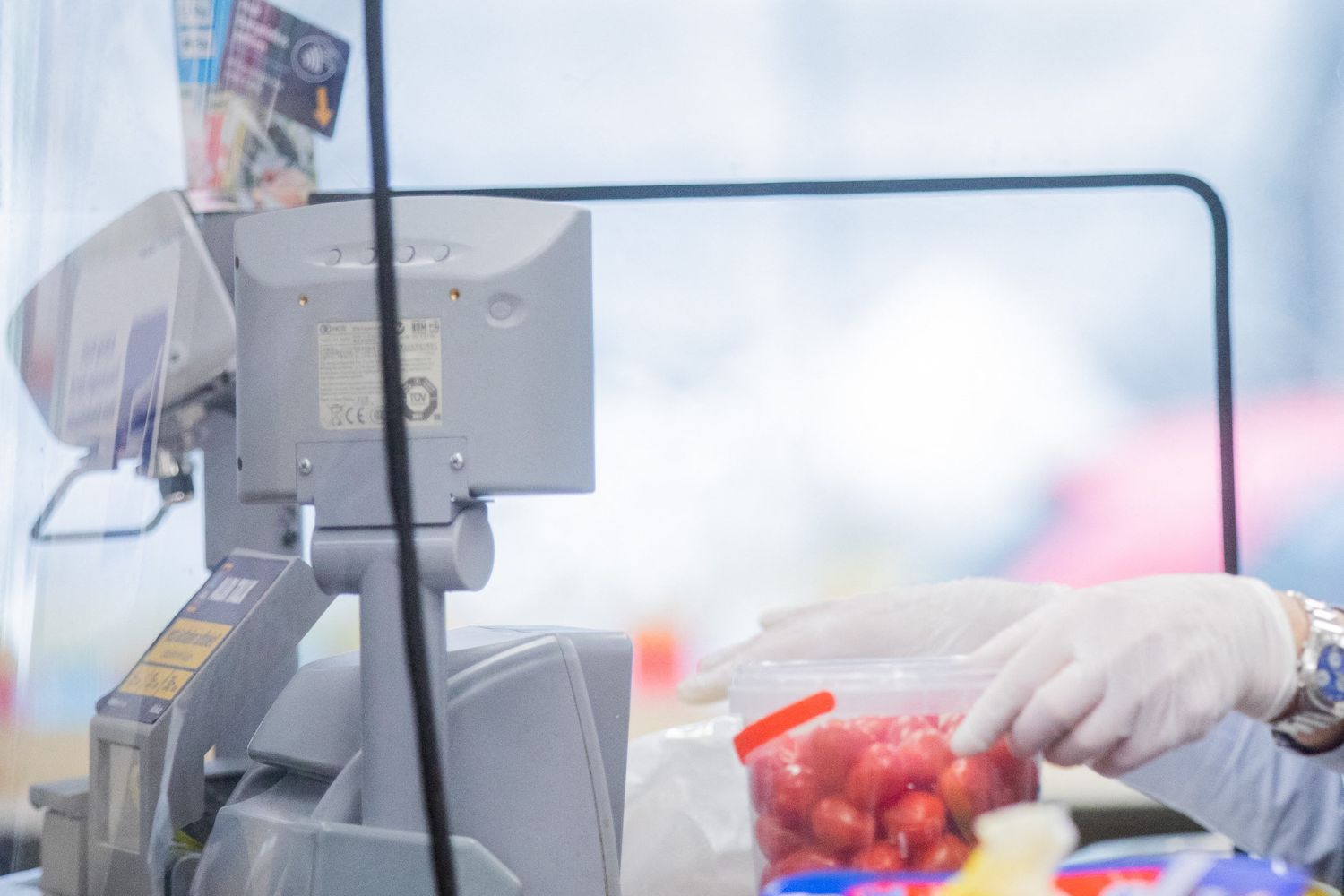 Cassa in un supermercato