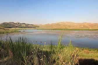 Il lago Comunelli dove sorge la diga&nbsp;