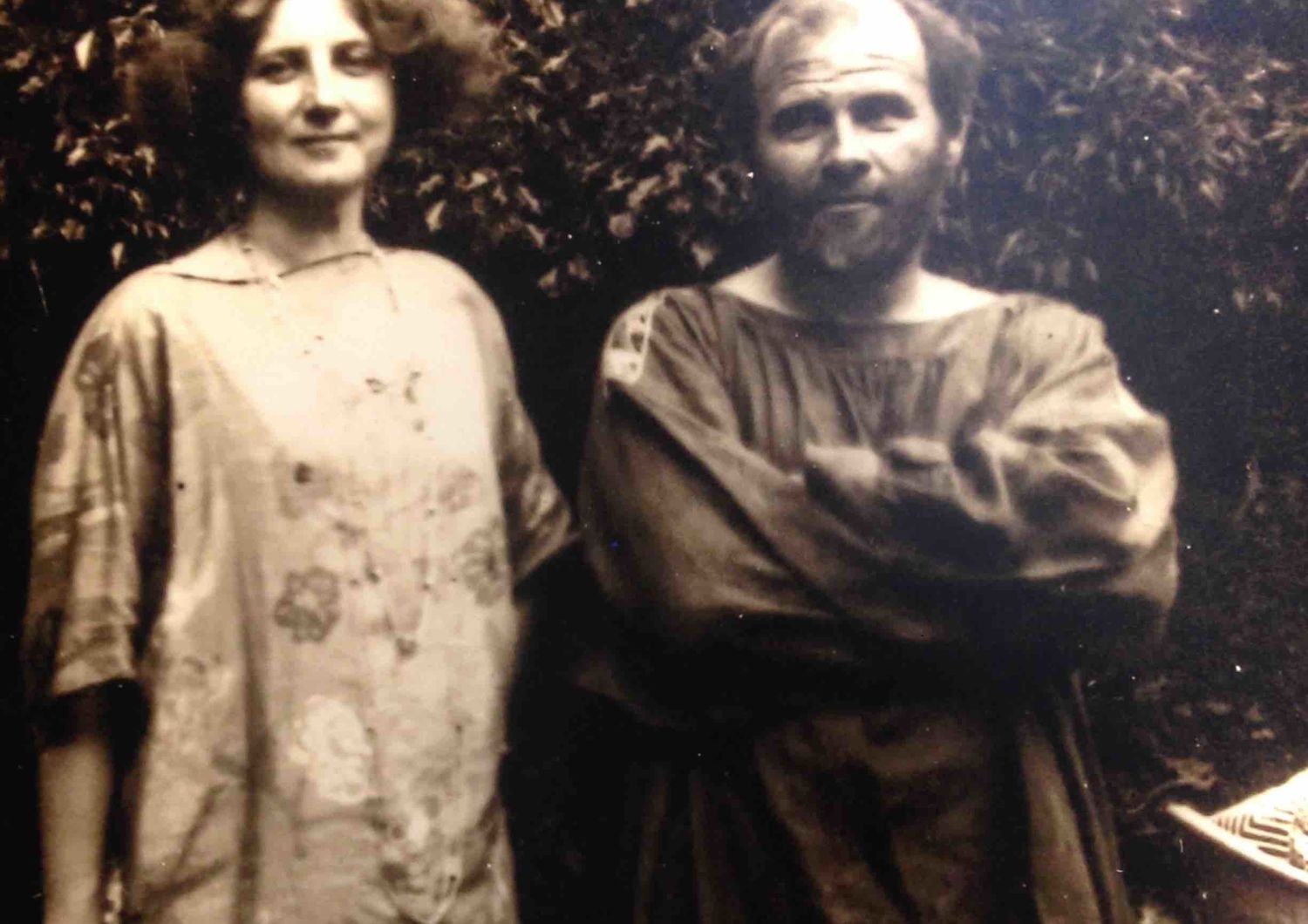 Gustav Klimt con Emilie Floge