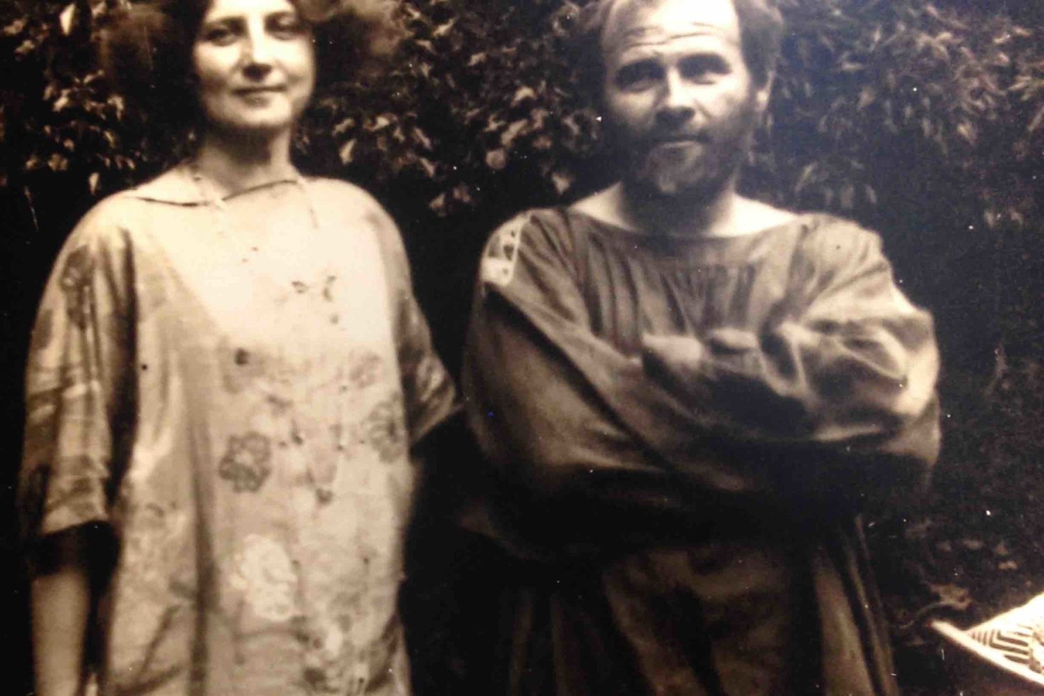 Gustav Klimt con Emilie Floge