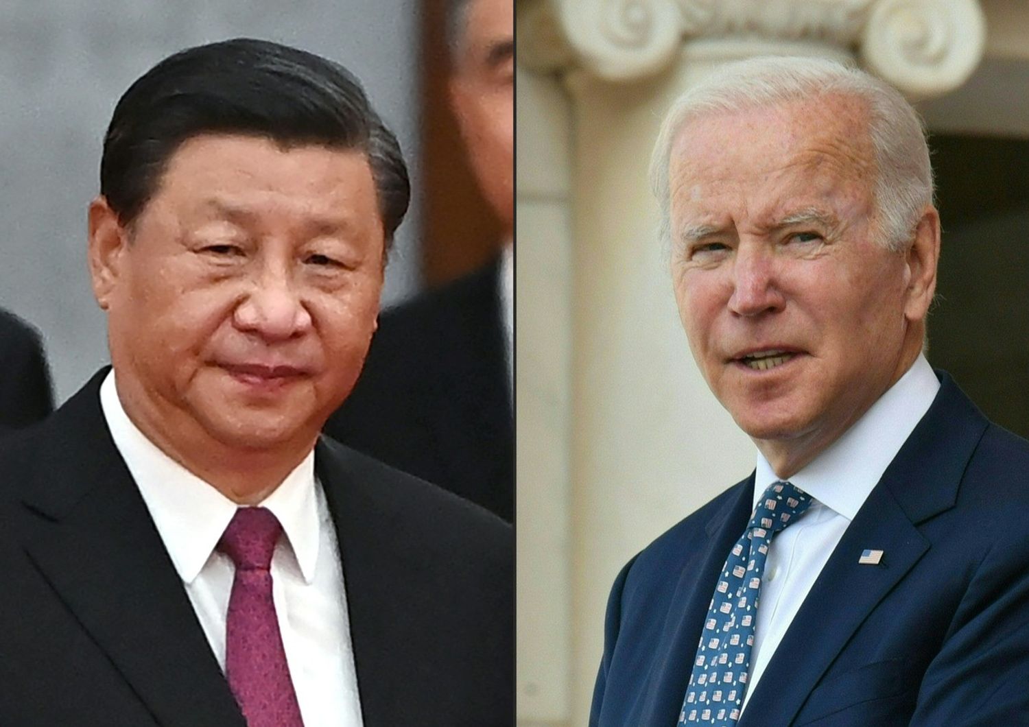 Il presidente della Cina Xi Jinping  e il presidente Usa Joe Biden &nbsp;