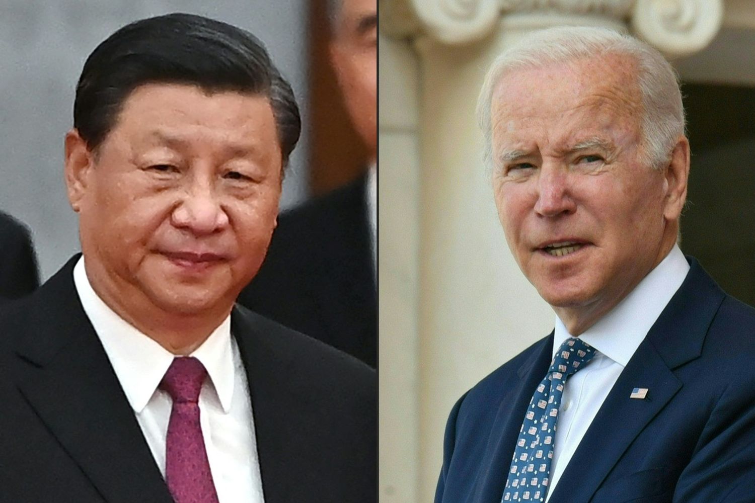 Il presidente della Cina Xi Jinping  e il presidente Usa Joe Biden &nbsp;