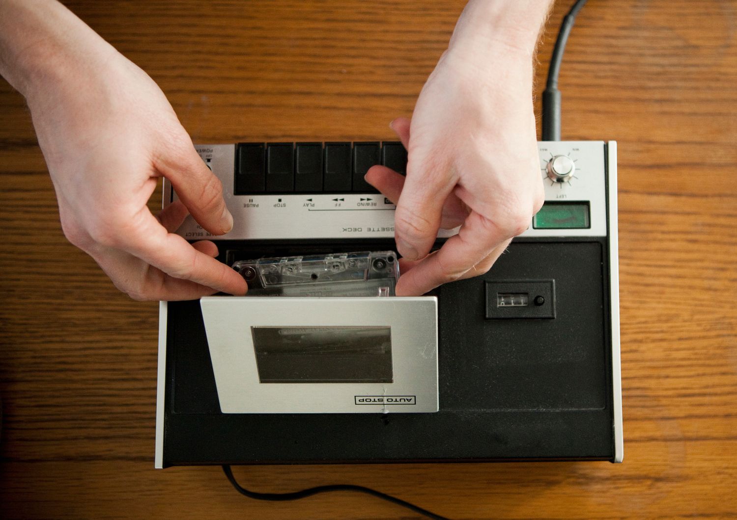 Un registratore a cassetta