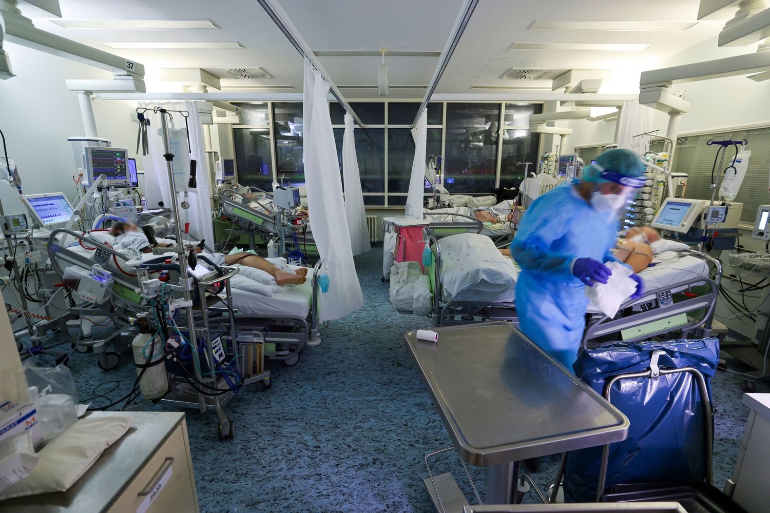 Reparto di terapia intensiva per il Covid a Lipsia&nbsp;