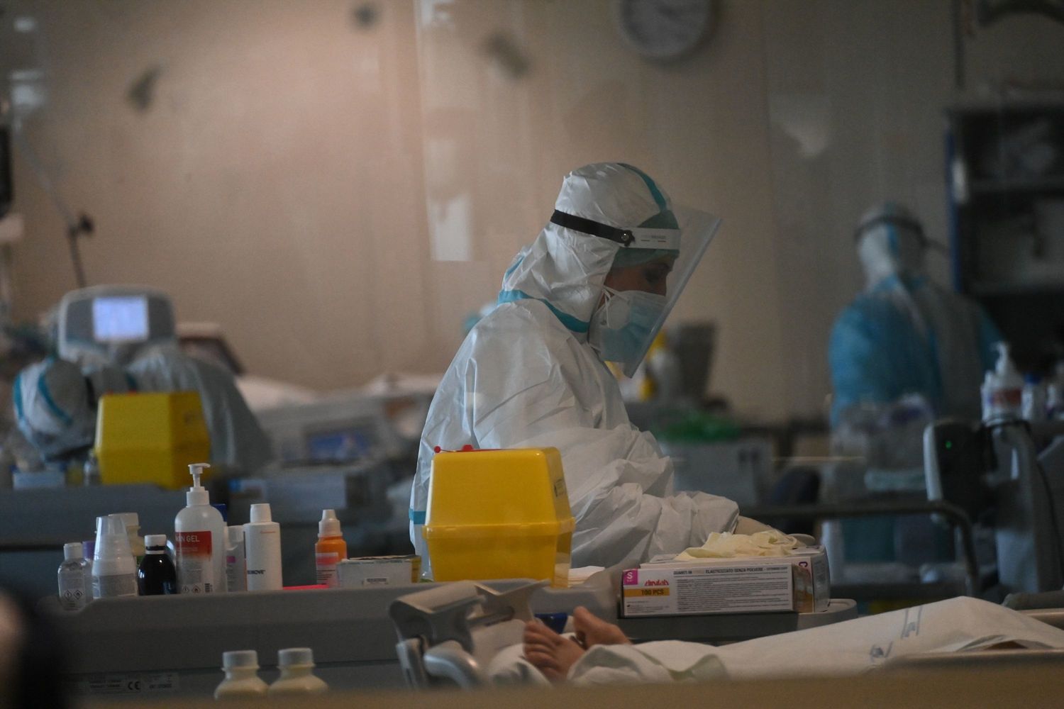 Il reparto di terapia intensiva covid di un ospedale bolognese