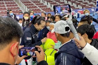 Peng Shuai, in un torneo a Pechino