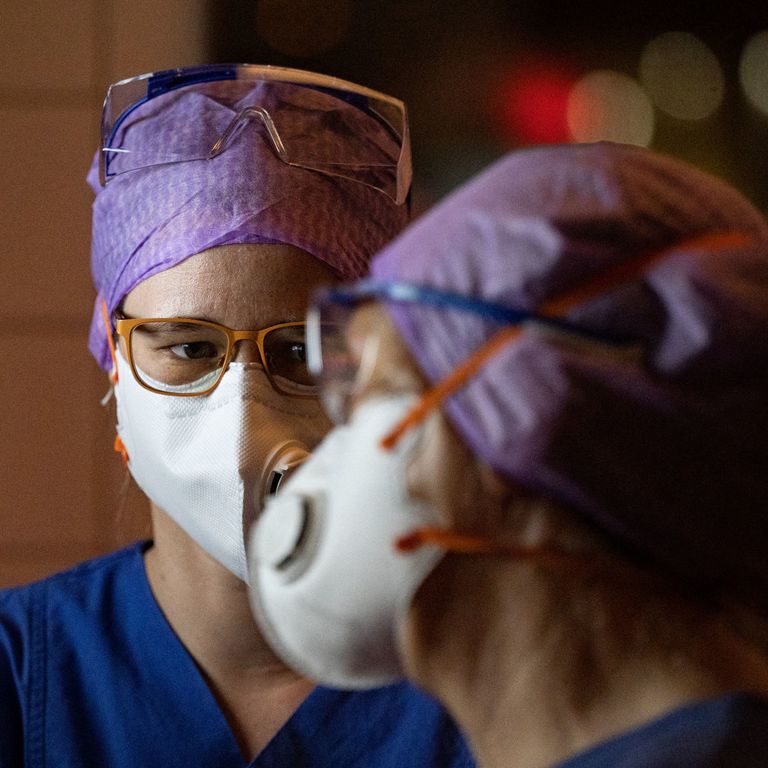 Infermiere tedesche in un ospedale Covid