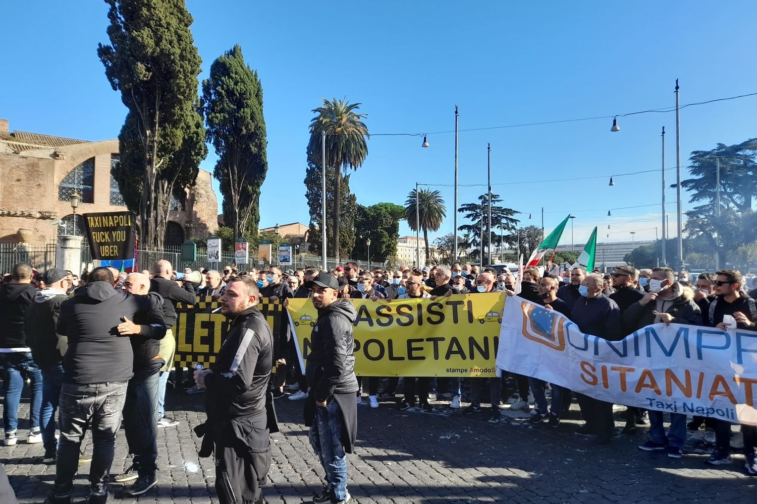 Sciopero tassisti a Roma