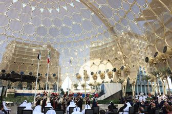 La banda dei Carabinieri suona nel Padiglione Italia all'Expo di Dubai