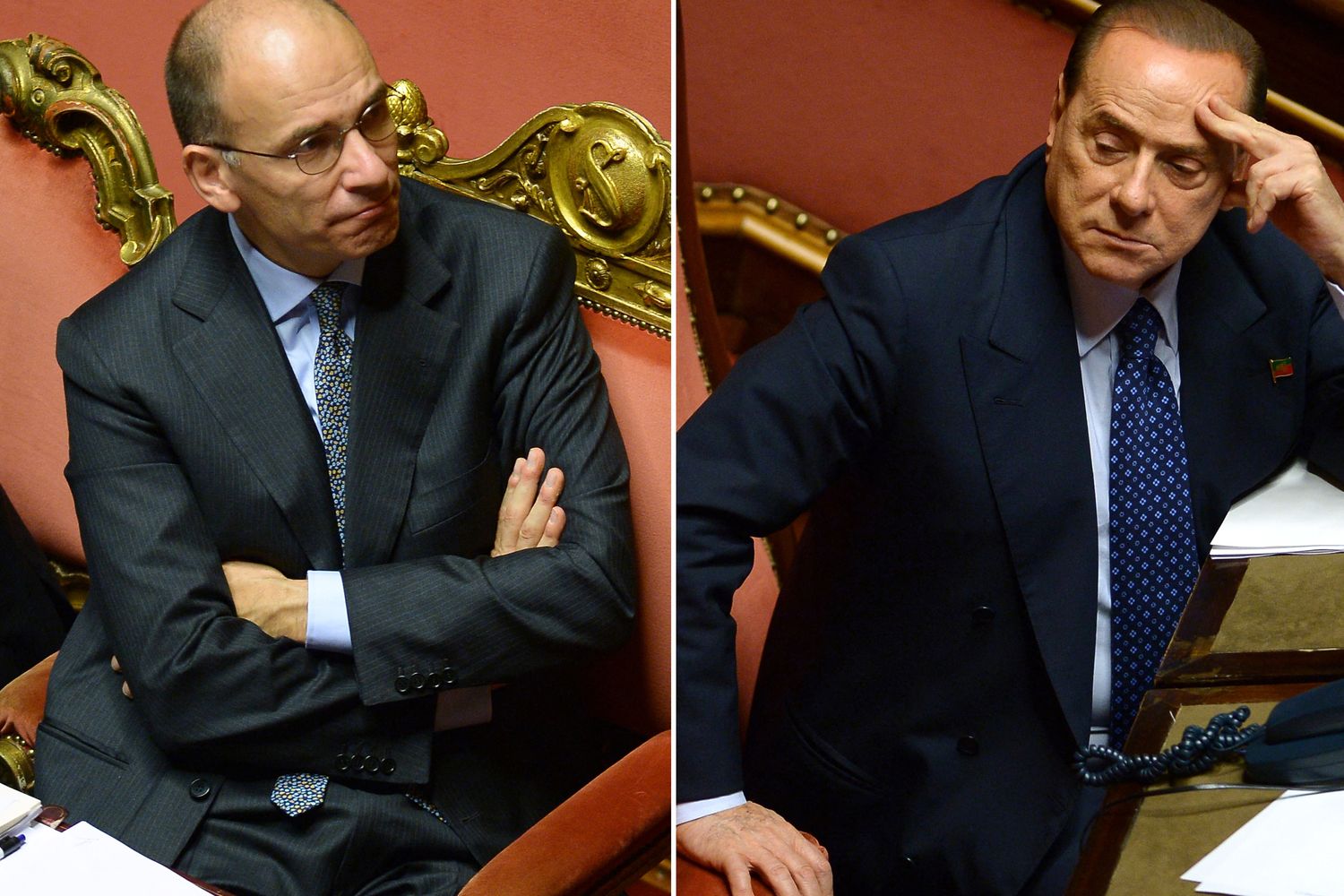 Enrico Letta e Silvio Berlusconi