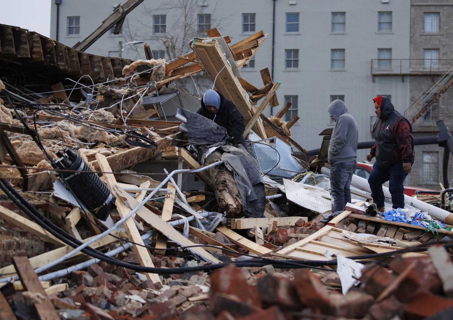 I danni del tornado a Mayfield in Kentucky&nbsp;