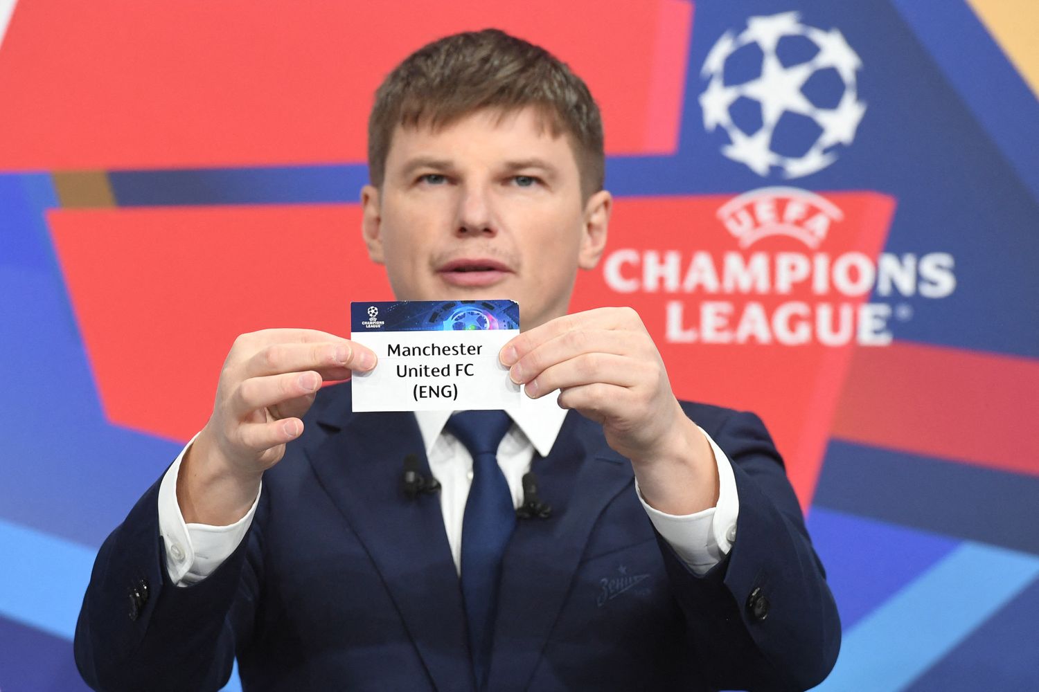 Andrey Arshavin durante il sorteggio a Nyon&nbsp;
