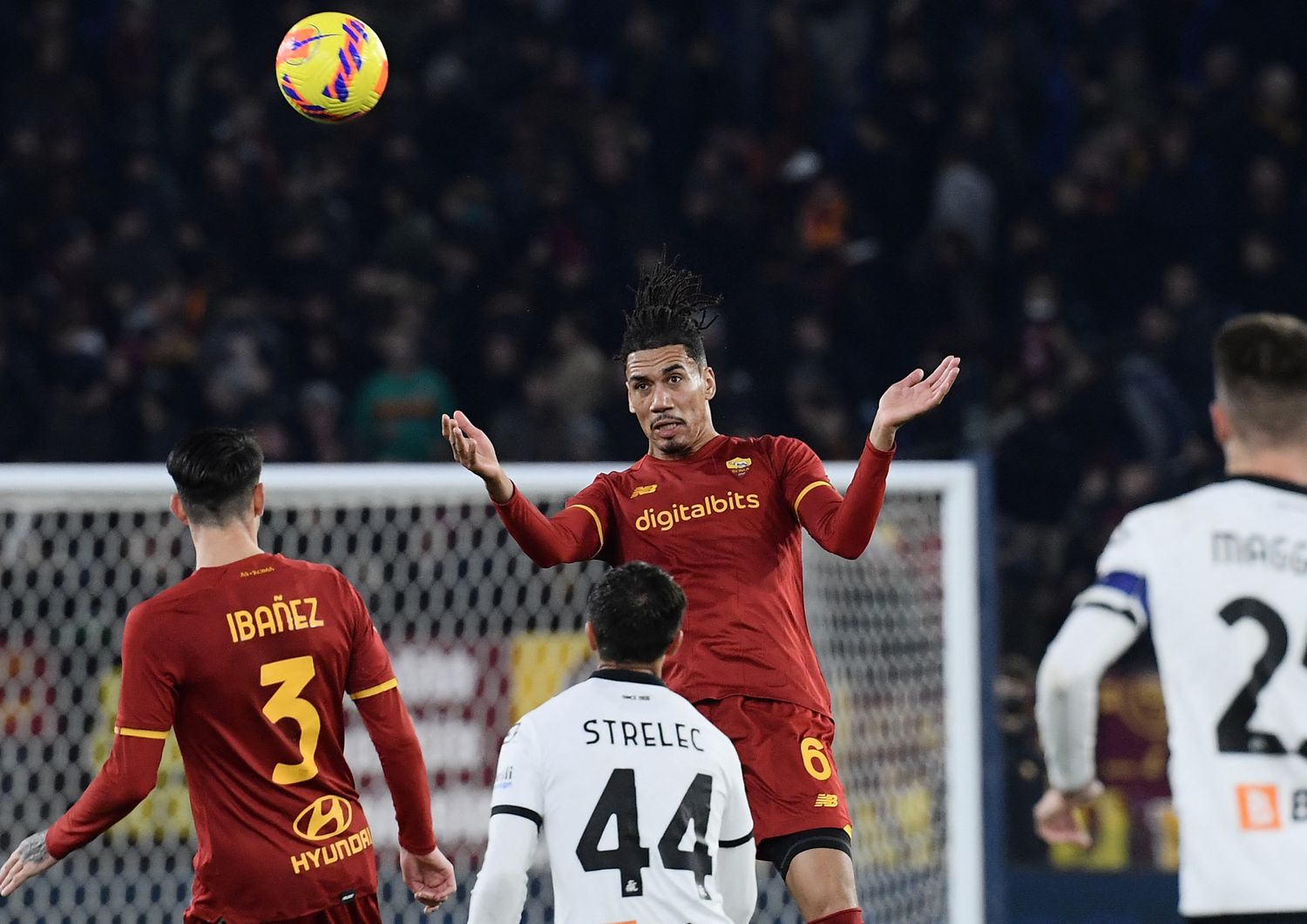 Chris Smalling nel corso del match Roma-Spezia&nbsp;