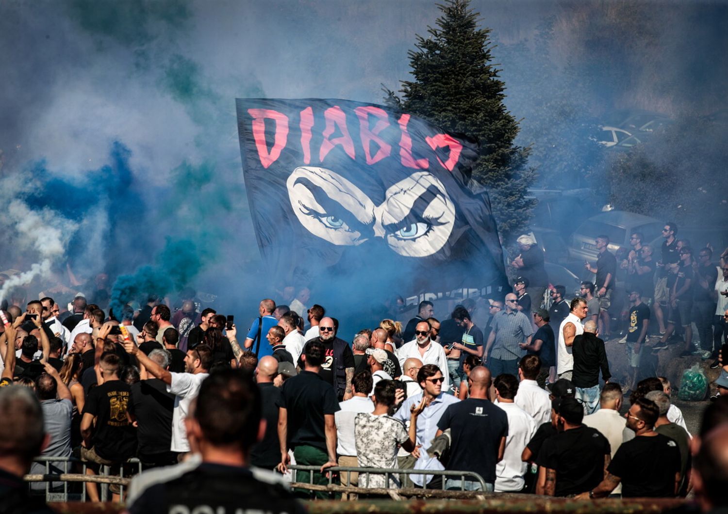 I funerali di Fabrizio Piscitelli, detto 'Diabolik', capo degli ultr&agrave; della Lazio