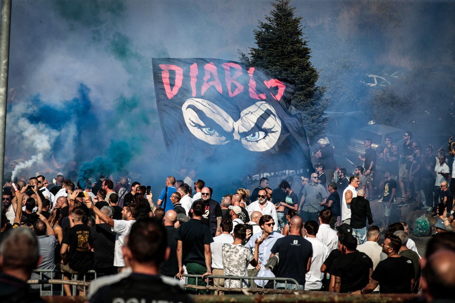 I funerali di Fabrizio Piscitelli, detto 'Diabolik', capo degli ultr&agrave; della Lazio