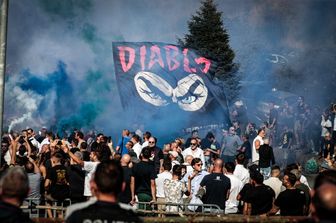 I funerali di Fabrizio Piscitelli, detto 'Diabolik', capo degli ultr&agrave; della Lazio