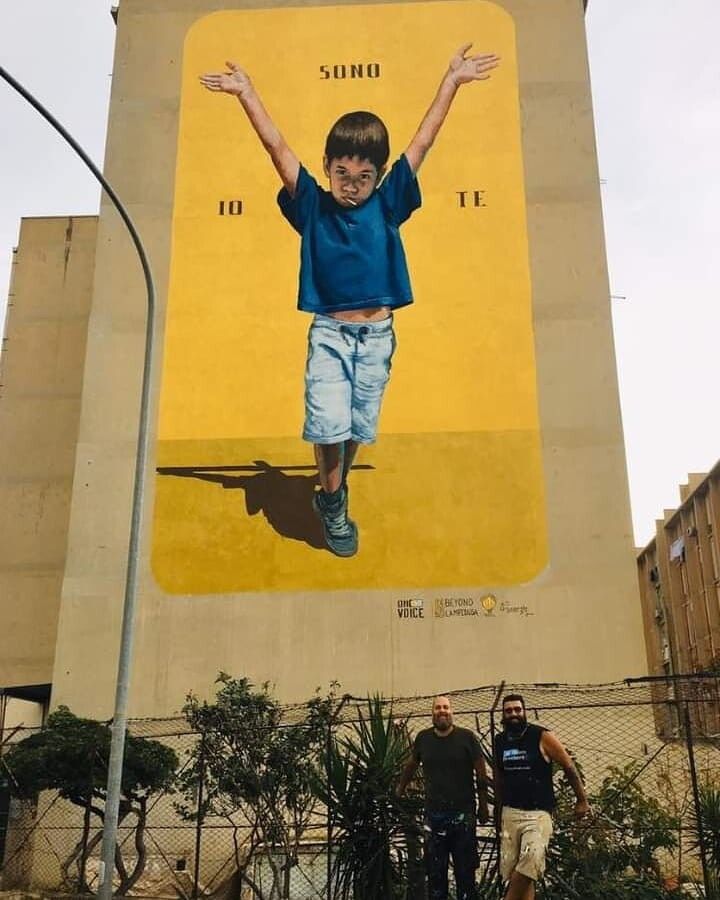 &quot;Io sono te&quot;, murale dello Sperone realizzato da Igor Scalisi Palminteri