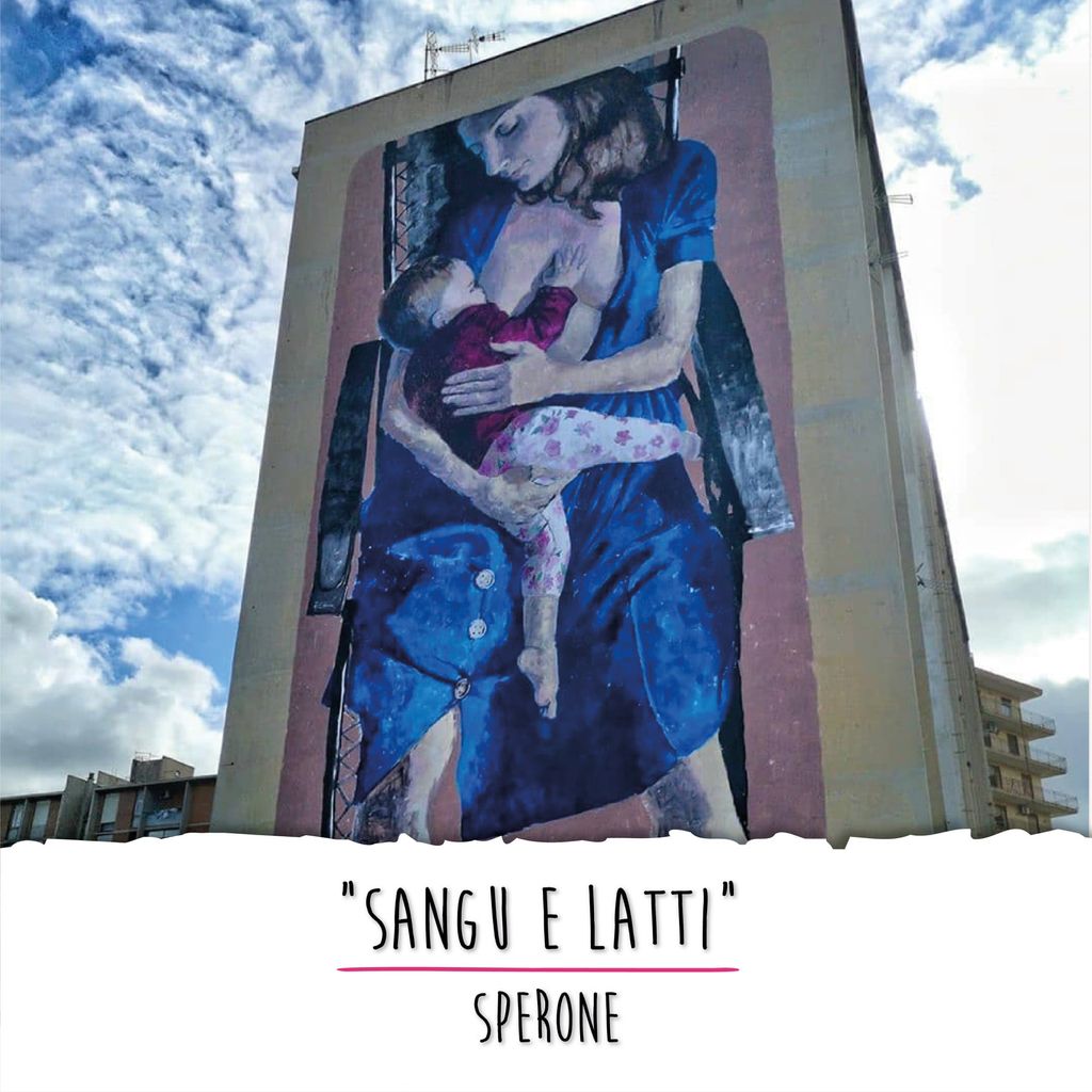 &quot;Sangu e latti&quot;, murale dello Sperone realizzato da Igor Scalisi Palminteri