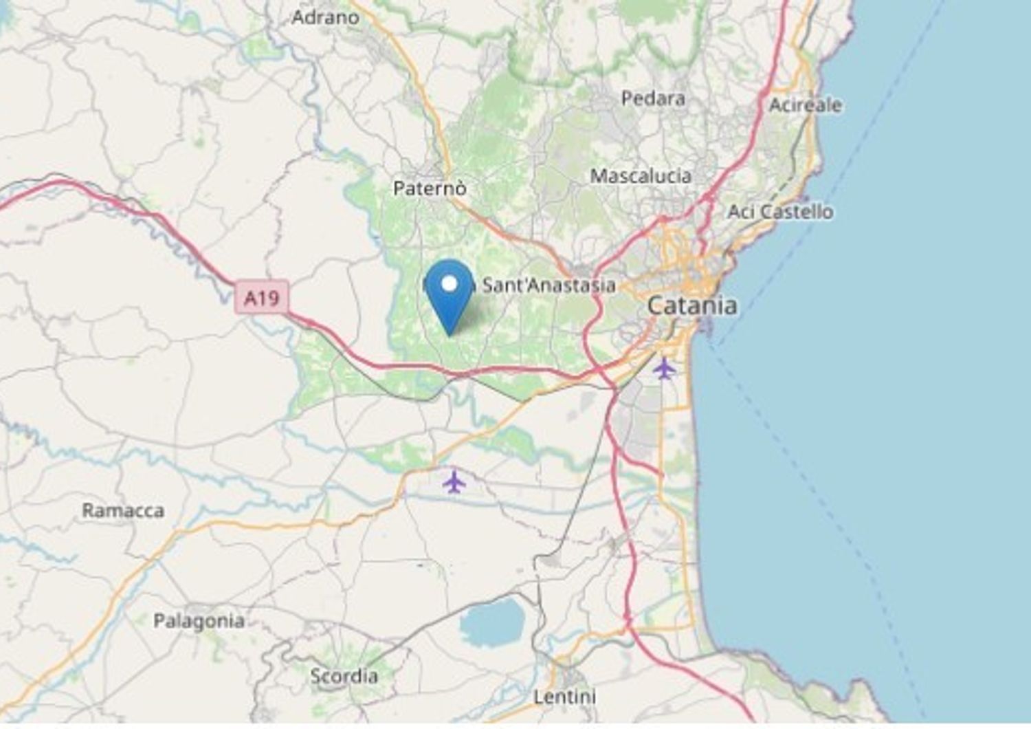 Terremoto Catania scossa 4.3