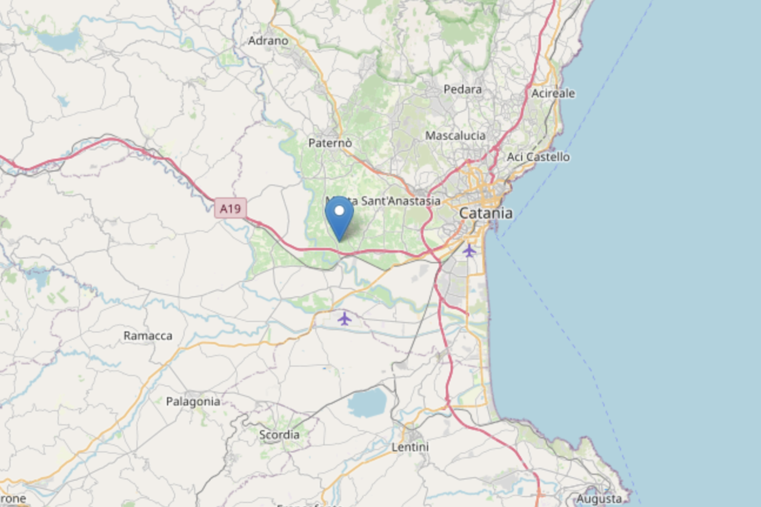 Il terremoto in provincia di Catania