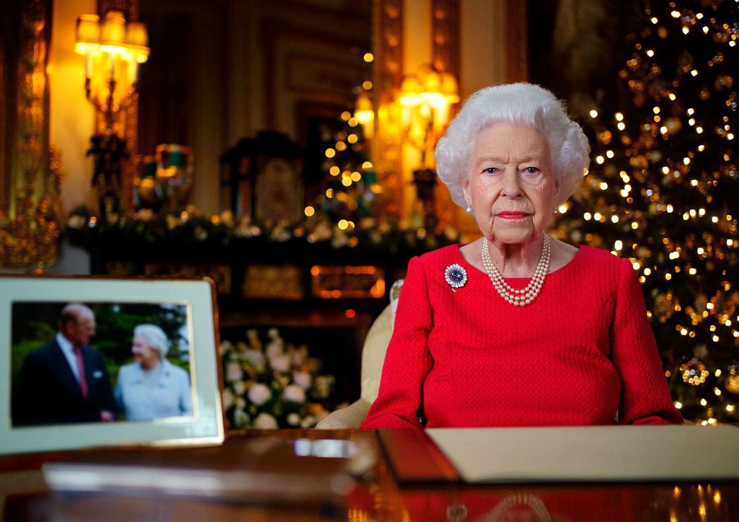 La regina Elisabetta II in occasione del discorso di Natale&nbsp;