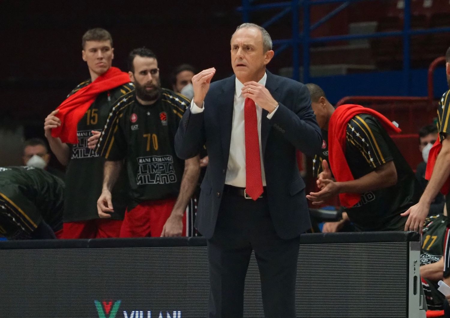 Il coach dell'Olimpia Milano Ettore Messina&nbsp;