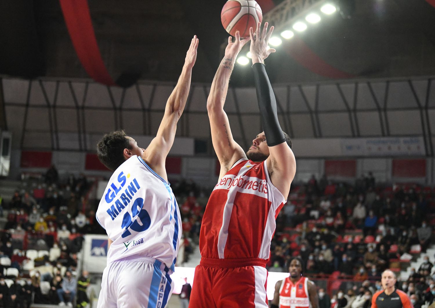 Un momento del match Varese - Napoli della Lega Basket serie A&nbsp;