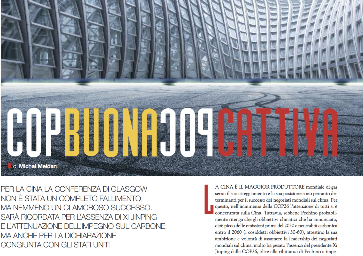 cop26 cambiamenti climatici glasgow articolo meidan