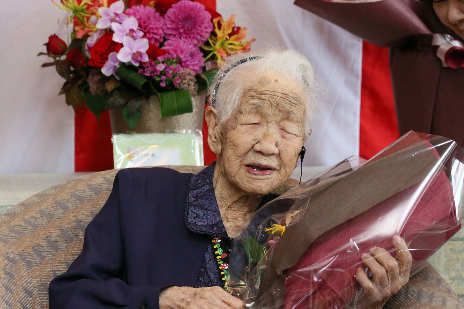 La Giapponese Kane Tanaka che ha compiuto 119 anni&nbsp;