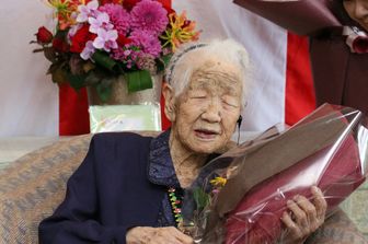 La Giapponese Kane Tanaka che ha compiuto 119 anni&nbsp;