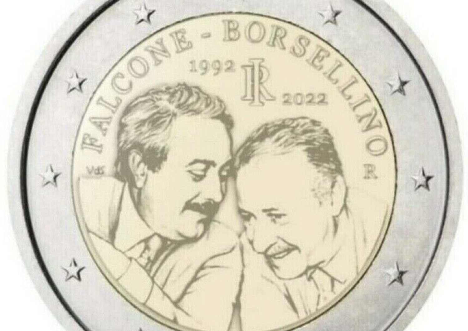 La moneta da 2 euro dedicata a Falcone e Borsellino
