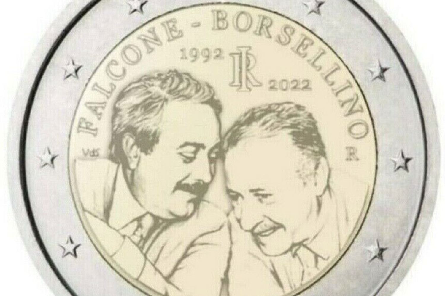 La moneta da 2 euro dedicata a Falcone e Borsellino