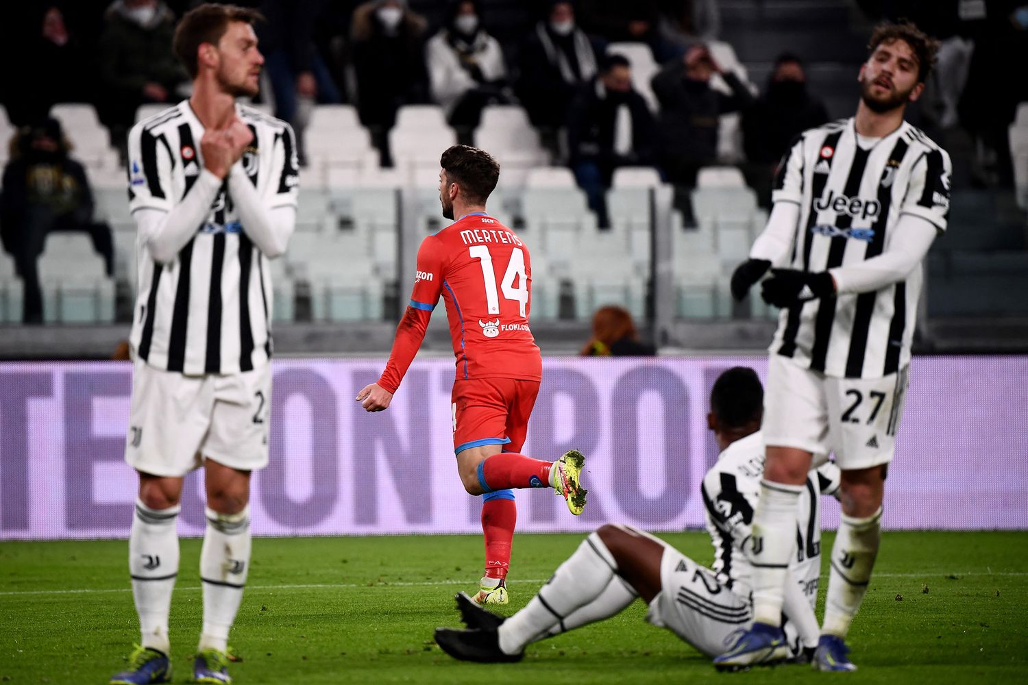 L'esultanza di Mertens