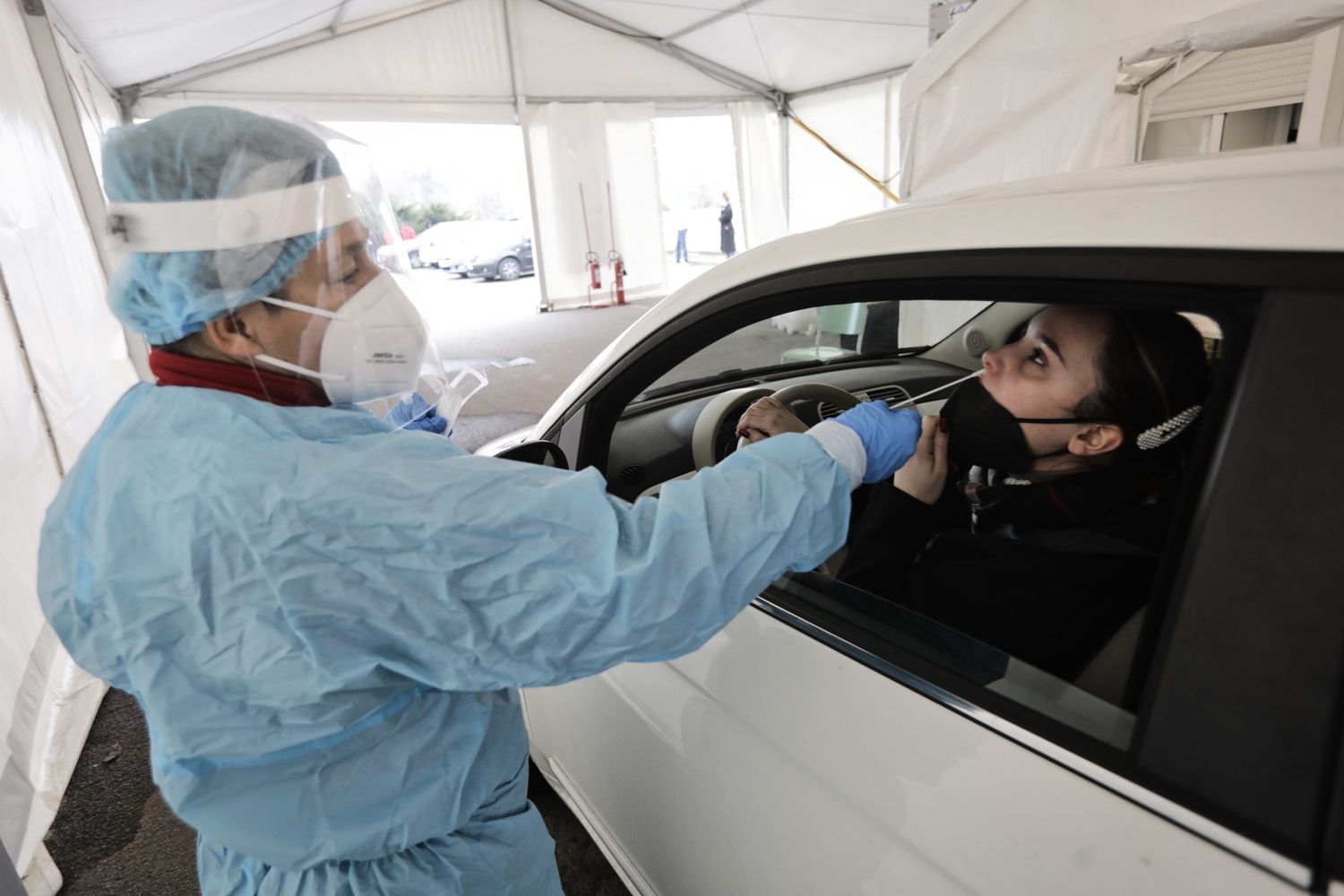 Area tamponi Covid 19 a Mestre&nbsp;